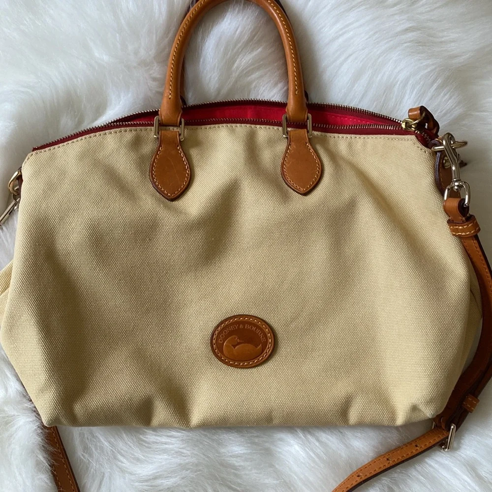 Dooney & Bourke Canvas & Leather Satchel - Picture 2 of 12
